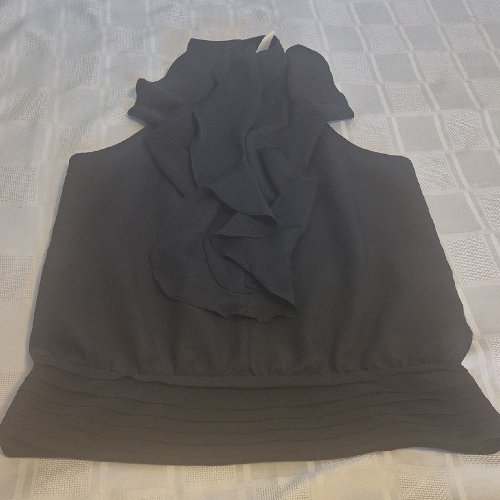 Adiva Black Ruffled Halter Top - Picture 16 of 16